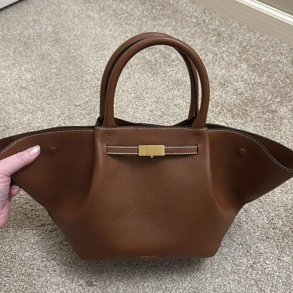 DeMellier Brown Gold Accent Tote - Picture 3 of 7